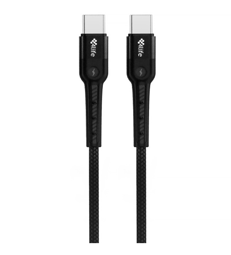 Cable 4 Life FLT2CC6O1B USB-C a USB-C 1m - Black