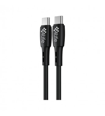 Cable 4Life FLWCC601B USB-C a USB-C/1M - Black