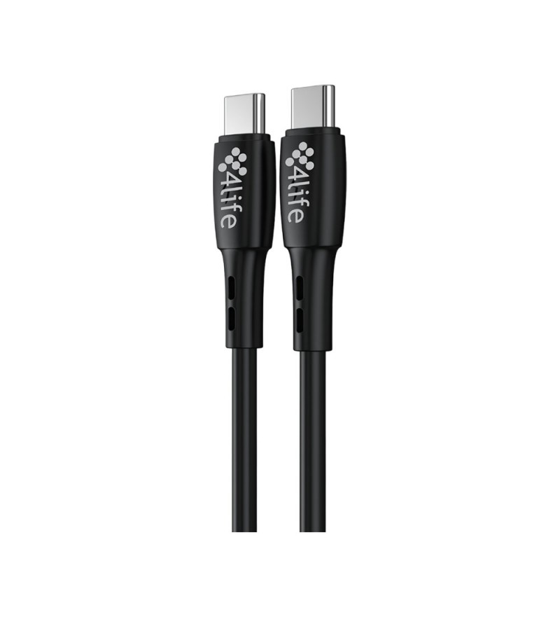 Cable 4Life FLWCC601B USB-C a USB-C/1M - Black