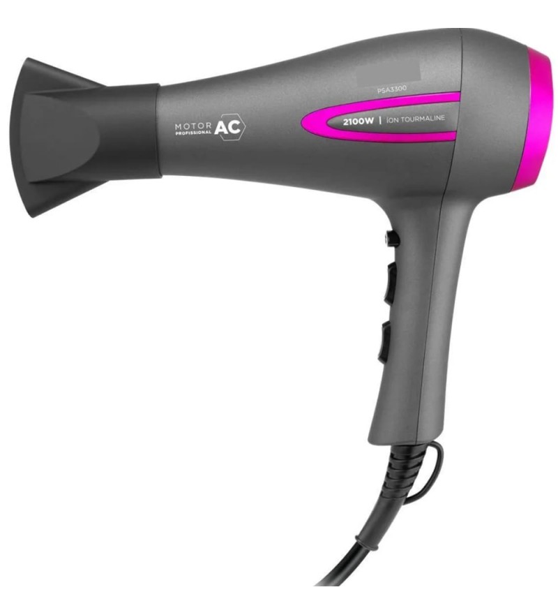 Secador de Cabello Britania PSA3300 3Tem/2Vel/2100w 220V/50-60HZ- Negro/Rosa 