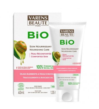 Crema Facial Varens Beaute Bio Nutritivo con Oligoelementos y Aceite de Aguacate - 40mL
