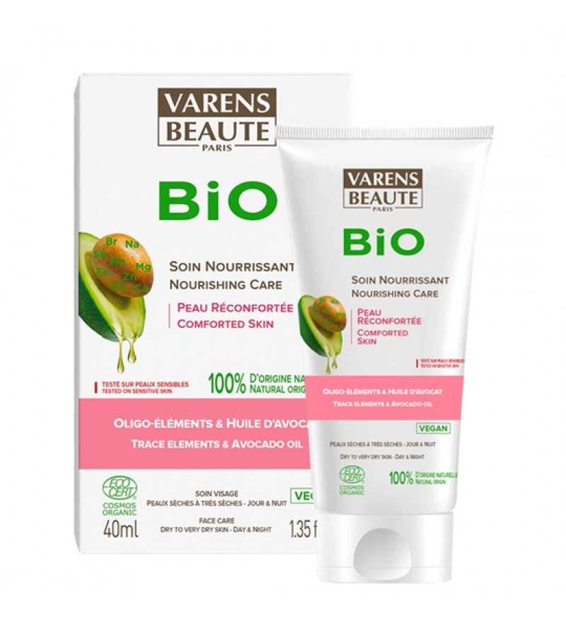 Crema Facial Varens Beaute Bio Nutritivo con Oligoelementos y Aceite de Aguacate - 40mL
