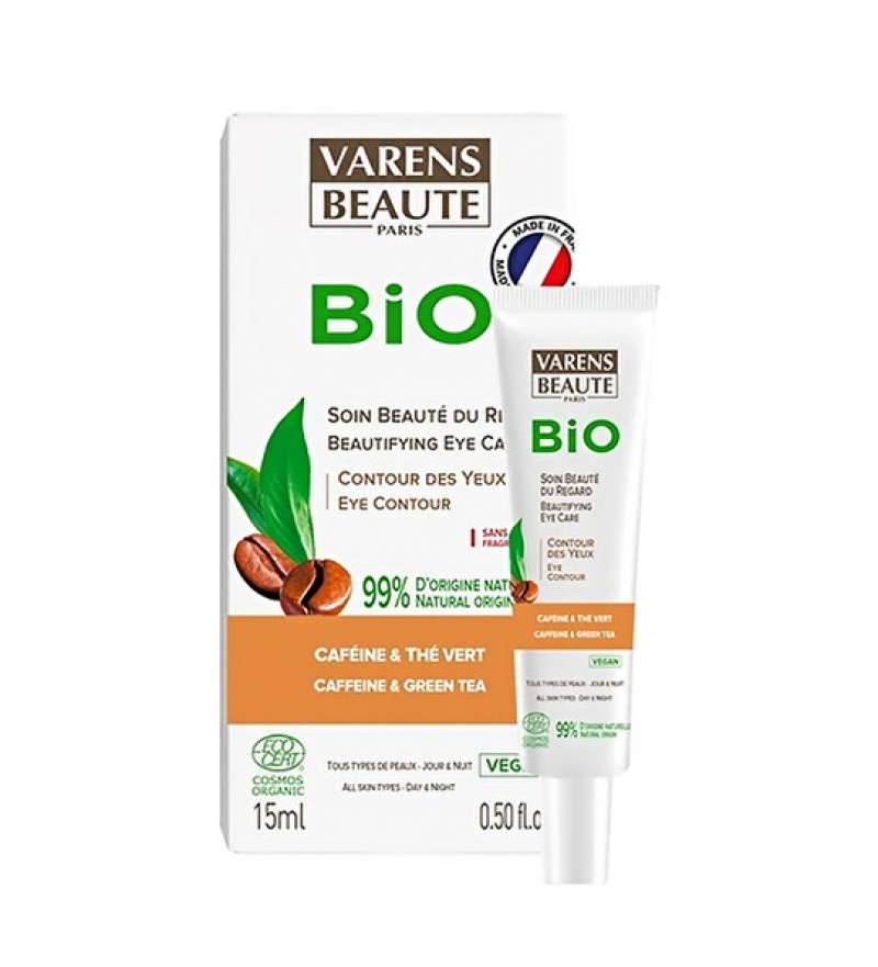 Crema Varens Beaute Bio Contorno de Ojos con Cafeína y Té Verde - 15mL