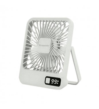 Ventilador Portátil Ecopower EP-V102 3.5W/3.7V/5V/Recargable - Blanco