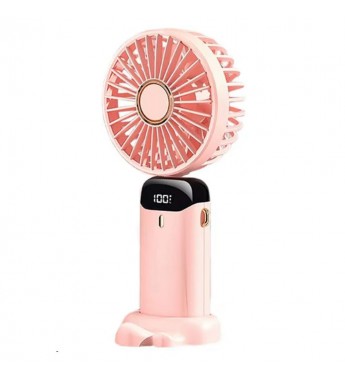 Ventilador Portátil Ecopower EP-V100 2.5W/3.7V/5V/Recargable - Rosa