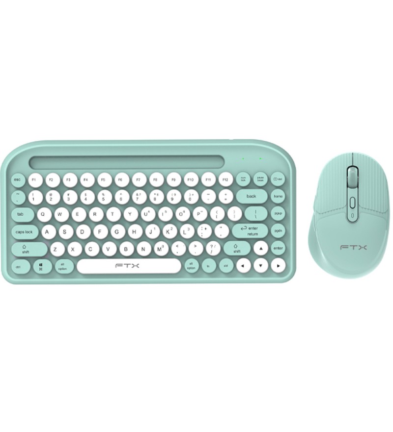 Teclado FTX Wireless/Bluetooth + Mouse FTXGK01 Portugués - Verde
