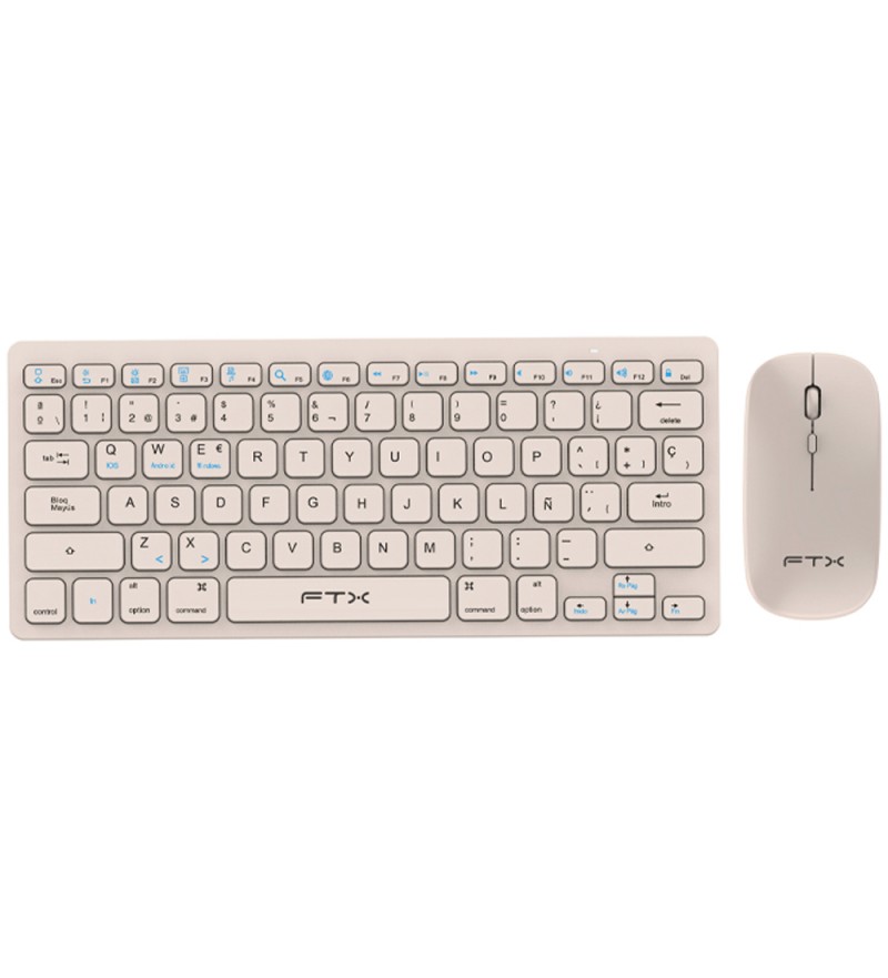 Teclado FTX Wireless + Mouse FTXGK03S Español - Dorado