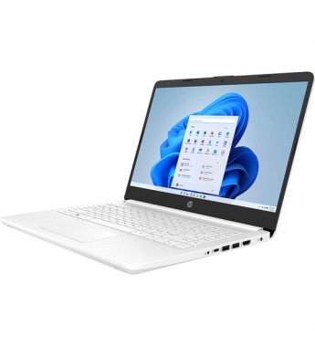 Notebook HP 14-dq0052dx de 14" HD con Intel Celeron N4120/4GB RAM/64GB eMMC/W11 - Snowflake White