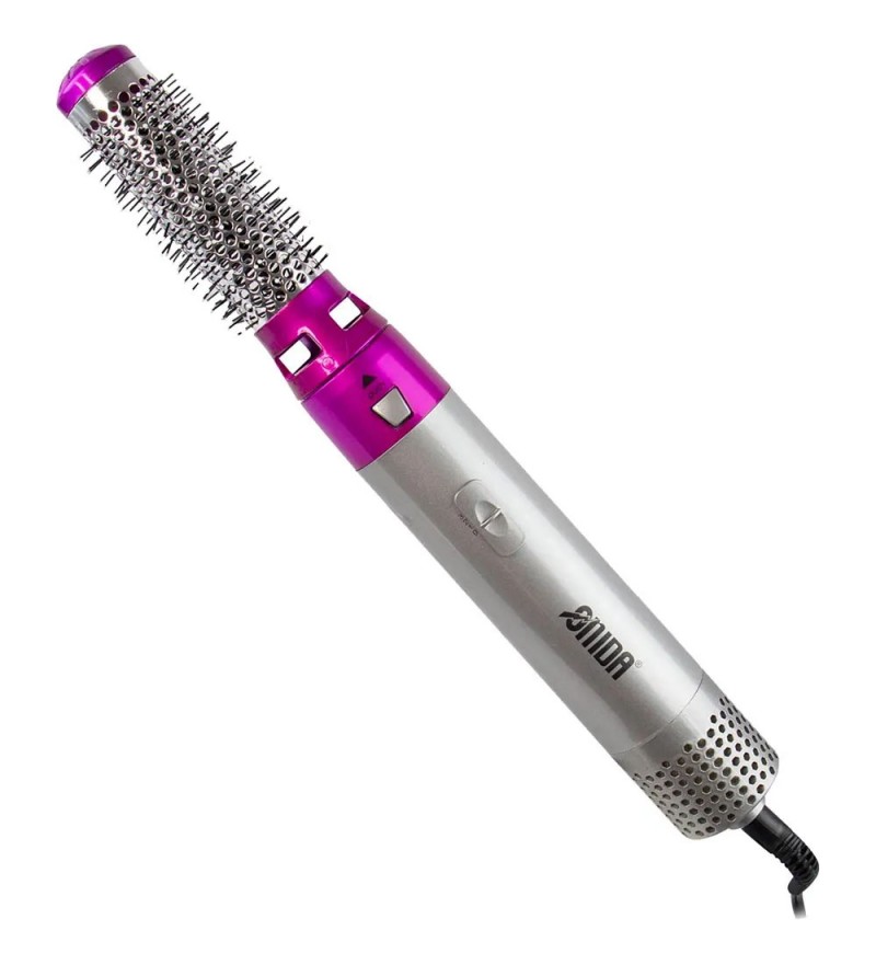 Cepillo Secador Rotativo Onida ON-8050 5 en 1 Hot Air Styler 1000W/220V - Gris/Rosa
