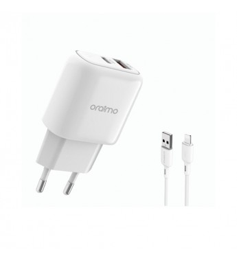 Cargador Oraimo OCW-E94D+L53 18W con Cable USB Lightning - White