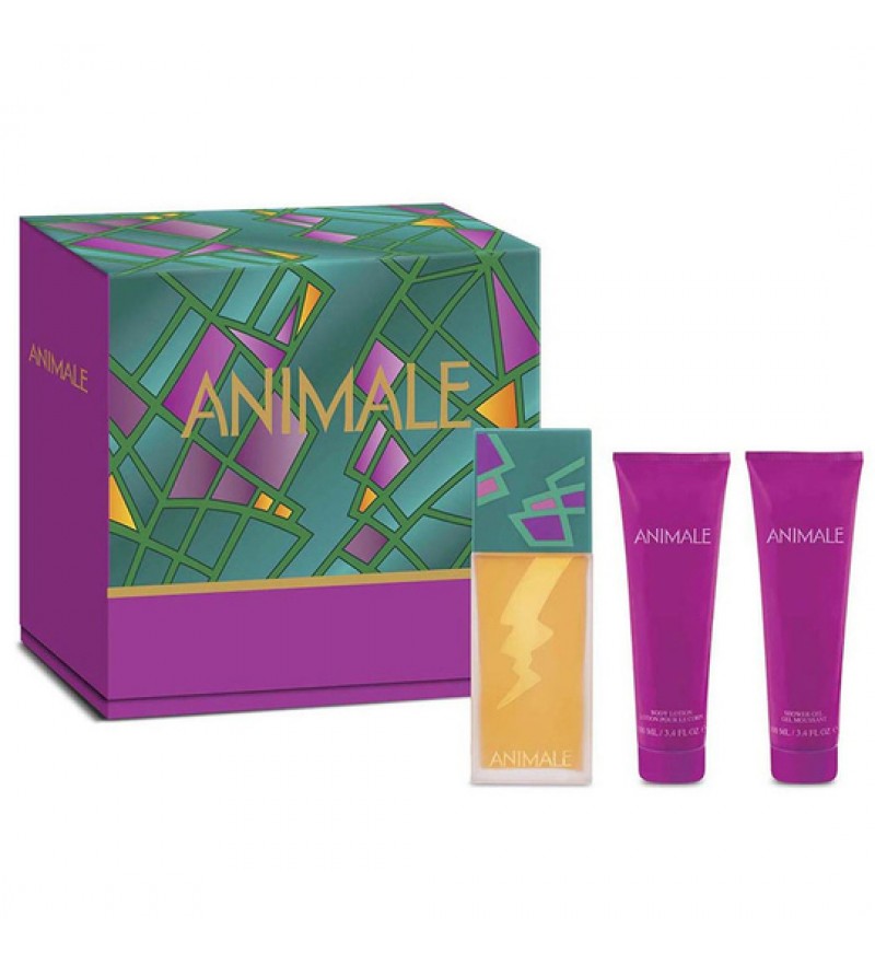 Perfume Kit Animale For Women EDP 100mL + Body Lotion 100mL + Shower Gel 100mL - Femenino