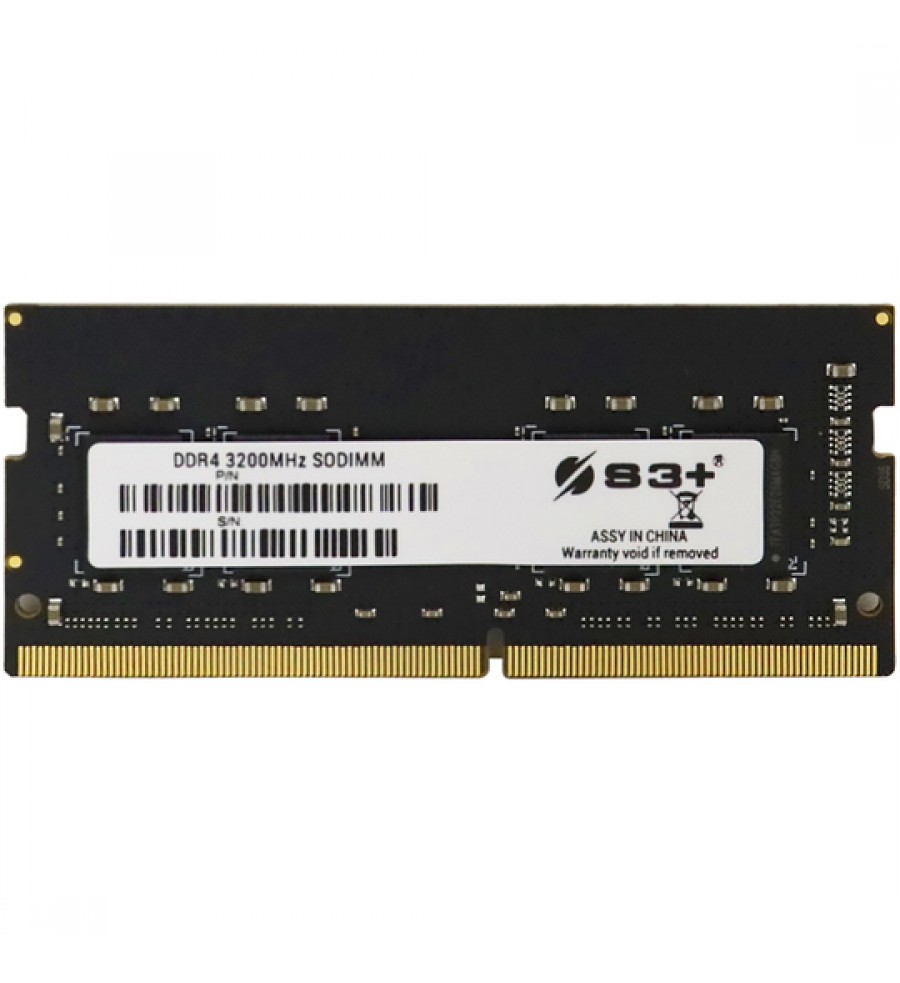 Memoria RAM para Notebook S3+ de 8GB S3S4N3222081 DDR4/3200MHz - Negro