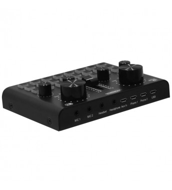 Interfaz de Audio SATE A-MK37 Multifuncional Livesoud - Negro
