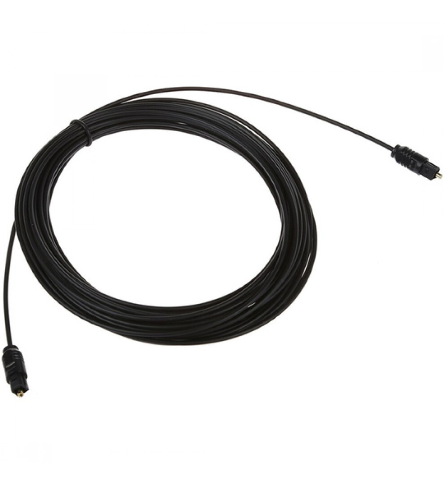 Cable de audio Optico Digital Toslink (15 Metros) - Negro