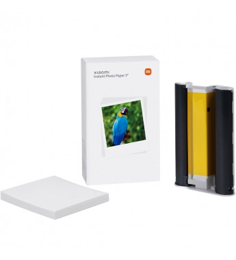 Papel Fotográfico Xiaomi Instant Photo Paper 3" BHR6756GL SD30 para Printer 1S (40 Láminas)